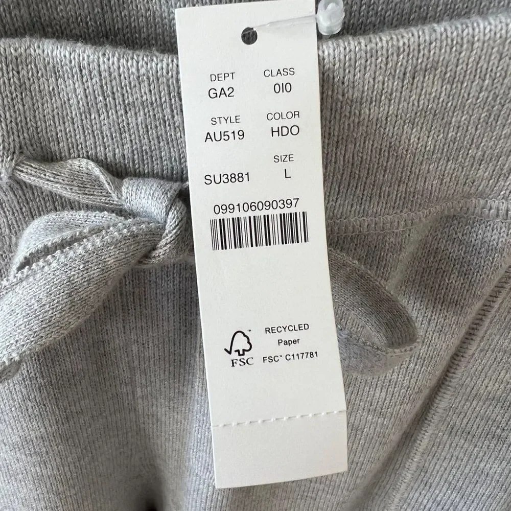 J. Crew Cotton Cashmere Jogger Pant Heather Dove Grey NWT